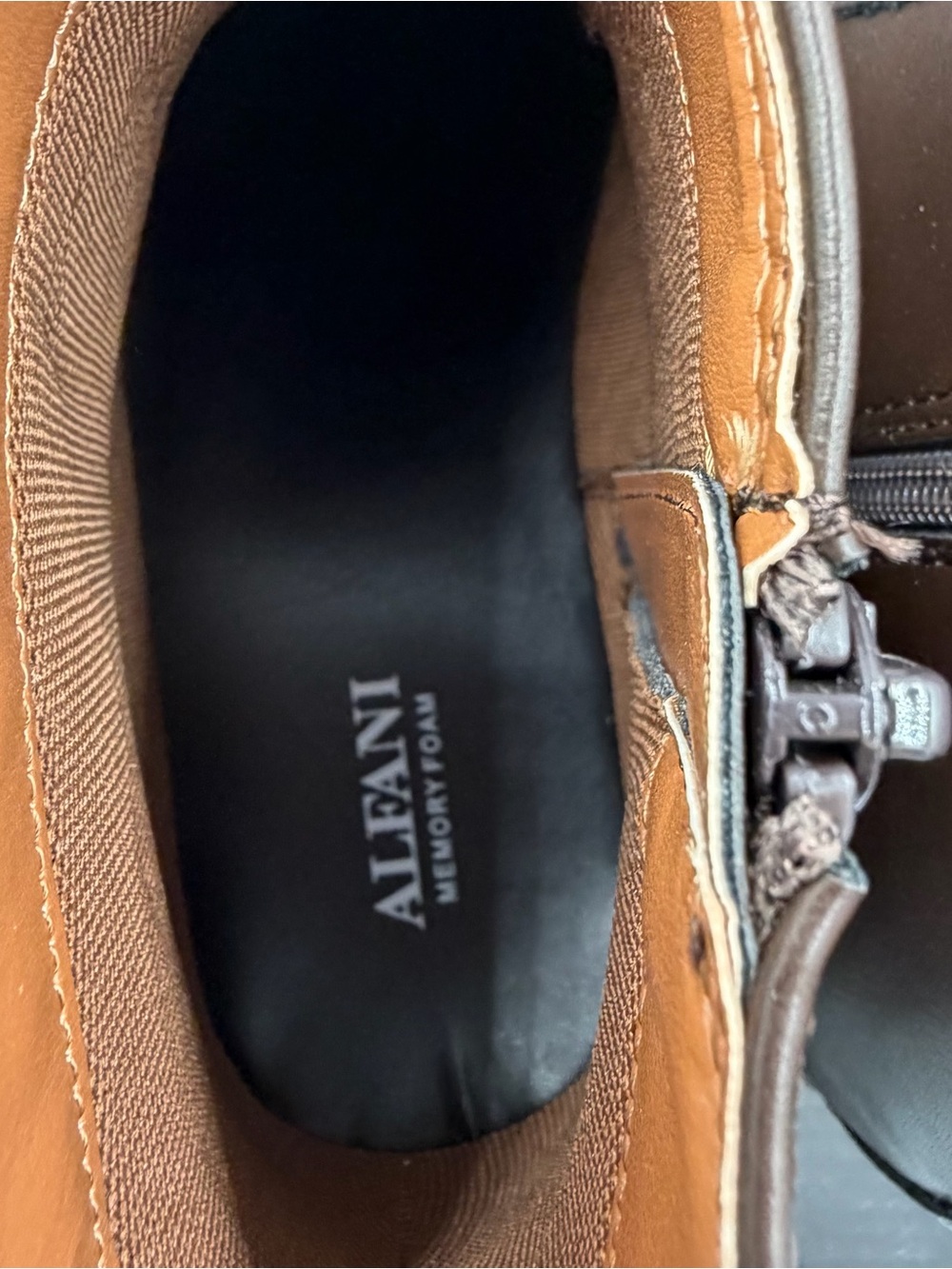 Alfani Men's Brown Leather Chukka Zip Boots-NIB - Picture 7 of 8